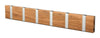Loca Knax Horizontal Coat Rack 6 Hooks, Teak Untreated/Grey