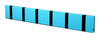 Loca Knax Horizontal Coat Rack 6 Hooks, Turquoise/Black
