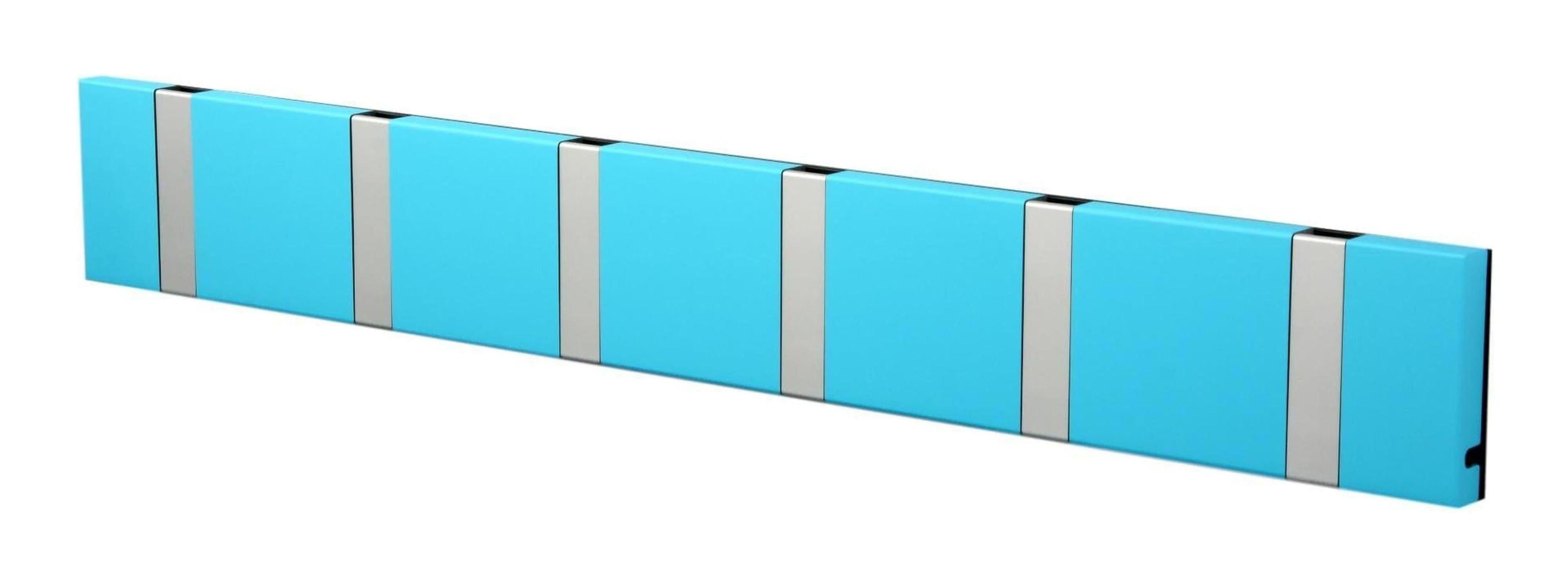 [product_category]-Loca Knax Horizontal Coat Rack 6 Hooks, Turquoise/Grey-LOCA-5711394160304-106262-LOC-1