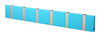 Loca Knax Horizontal Coat Rack 6 Hooks, Turquoise/Grey