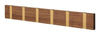 Loca Knax Horizontal Coat Rack 6 Hooks, Walnut/Brass