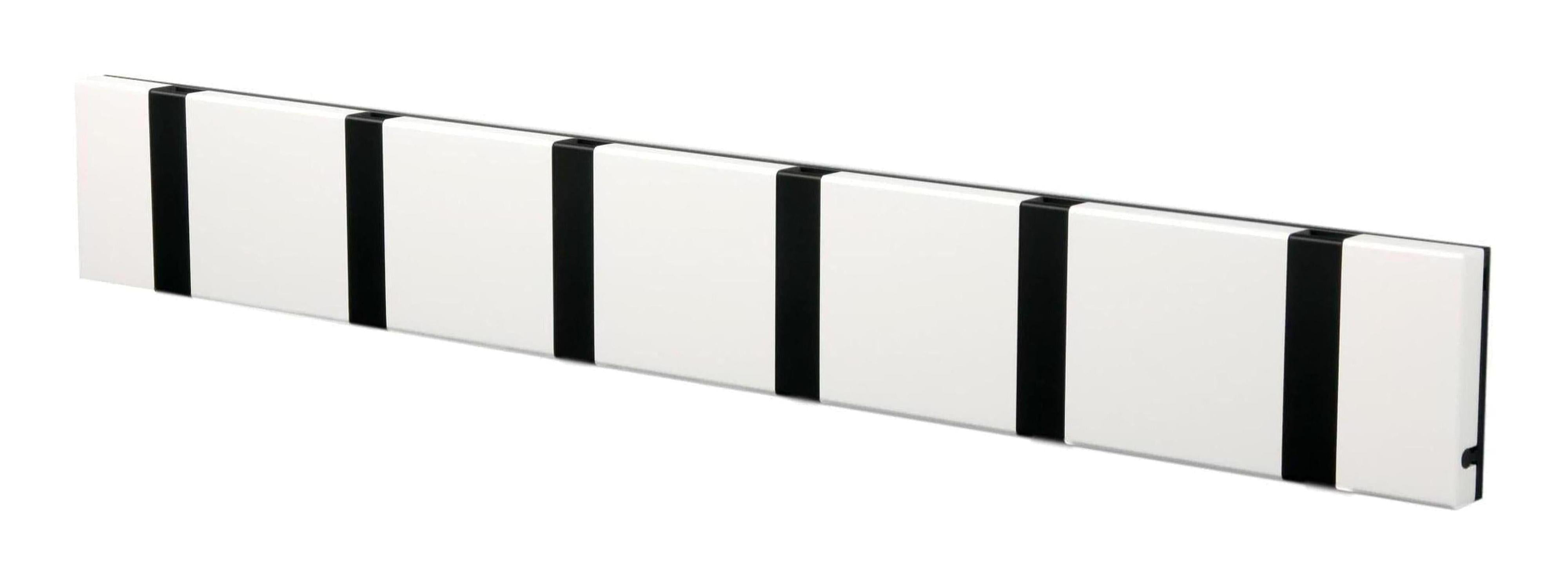 [product_category]-Loca Knax Horizontal Coat Rack 6 Hooks, White/Black-LOCA-5711394160410-10661-LOC-1