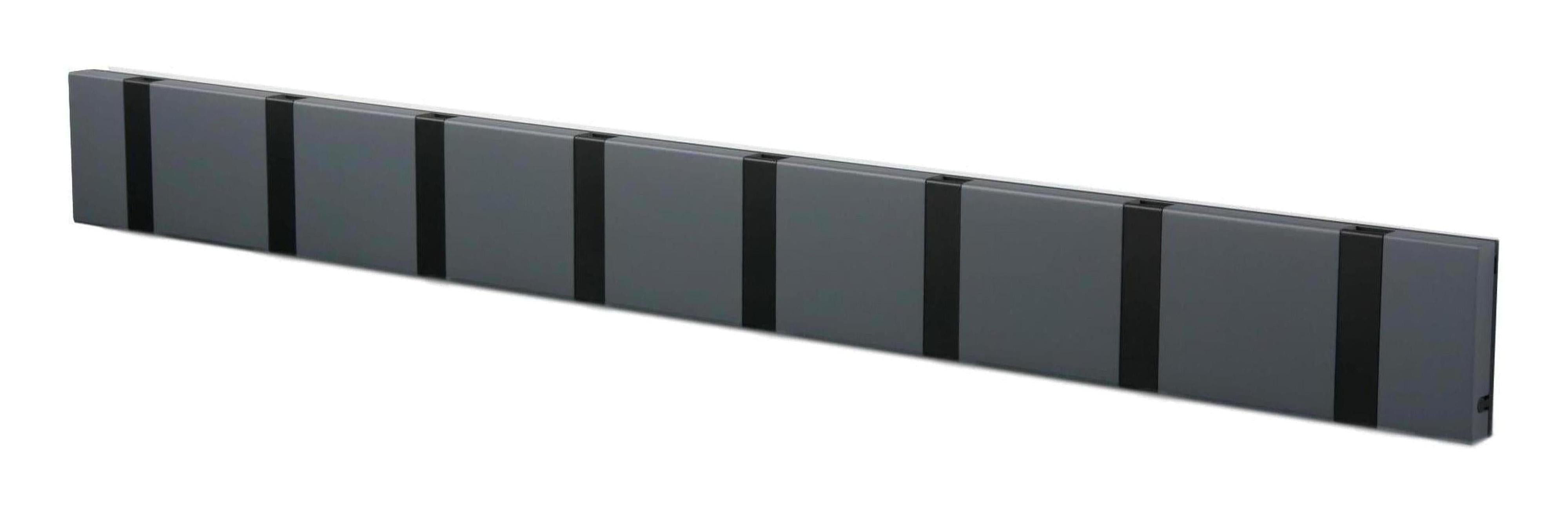 [product_category]-Loca Knax Horizontal Coat Rack 8 Hooks, Anthracite/Black-LOCA-5711394180197-108211-LOC-1