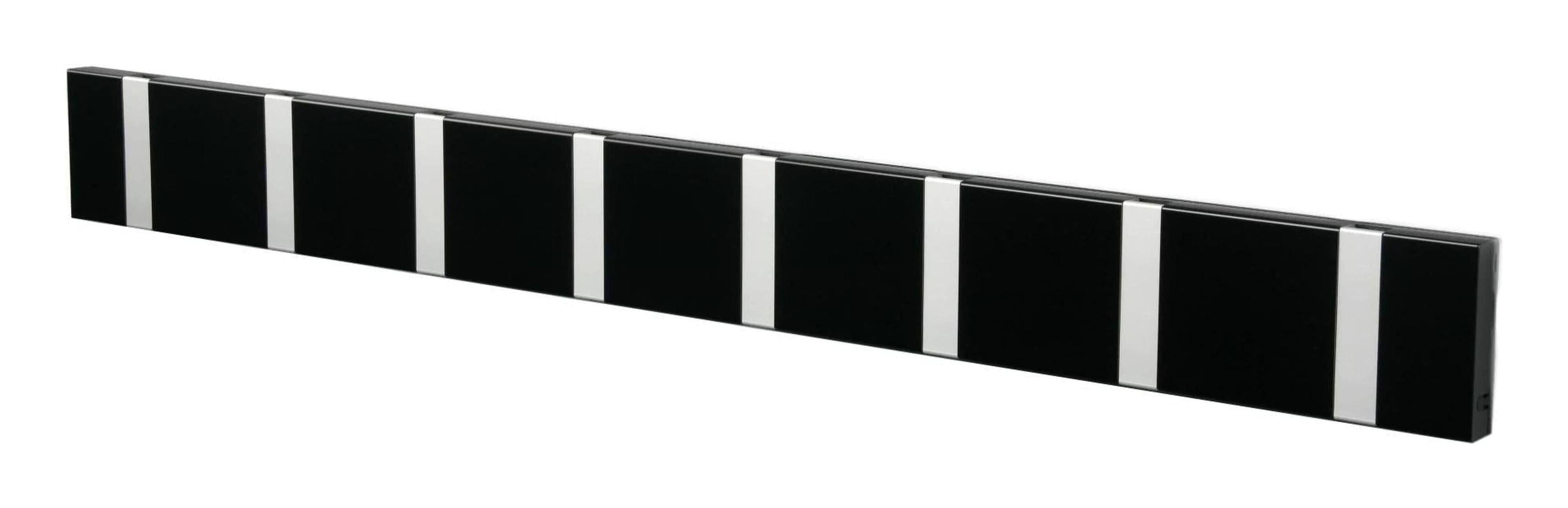 [product_category]-Loca Knax Horizontal Coat Rack 8 Hooks, Black/Grey-LOCA-5711394180401-10852-LOC-1