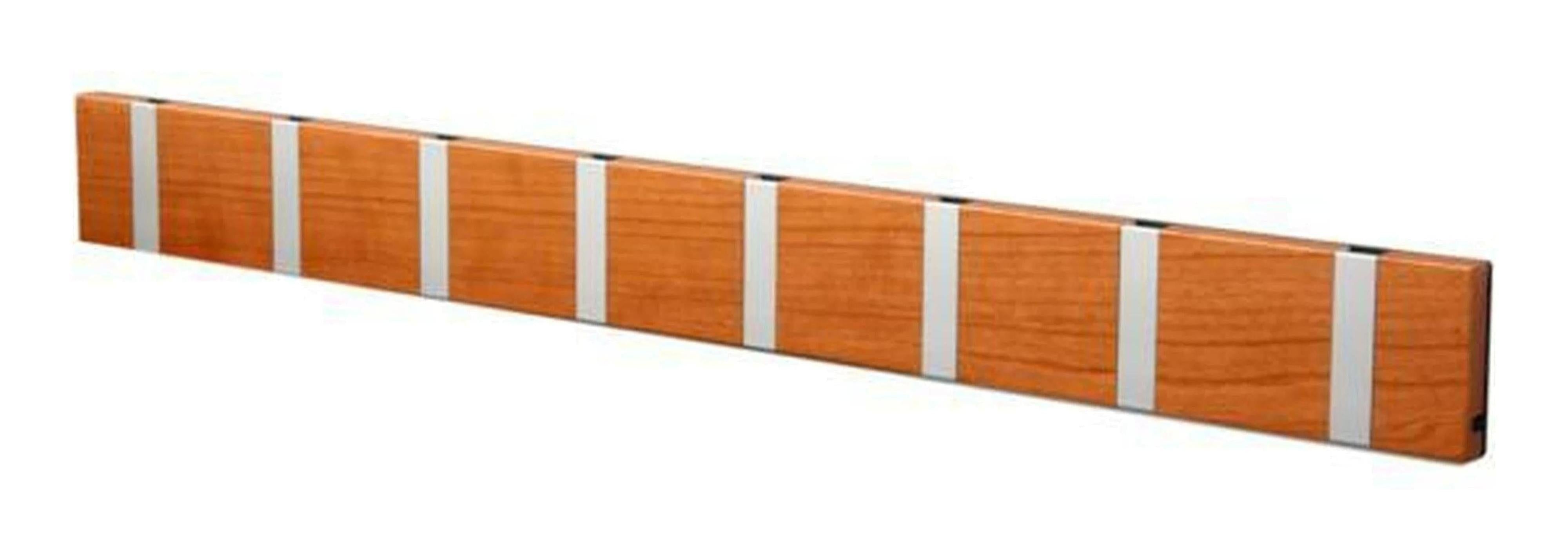[product_category]-Loca Knax Horizontal Coat Rack 8 Hooks, Cherry Oiled/Grey-LOCA-5711394180388-10842O-LOC-1