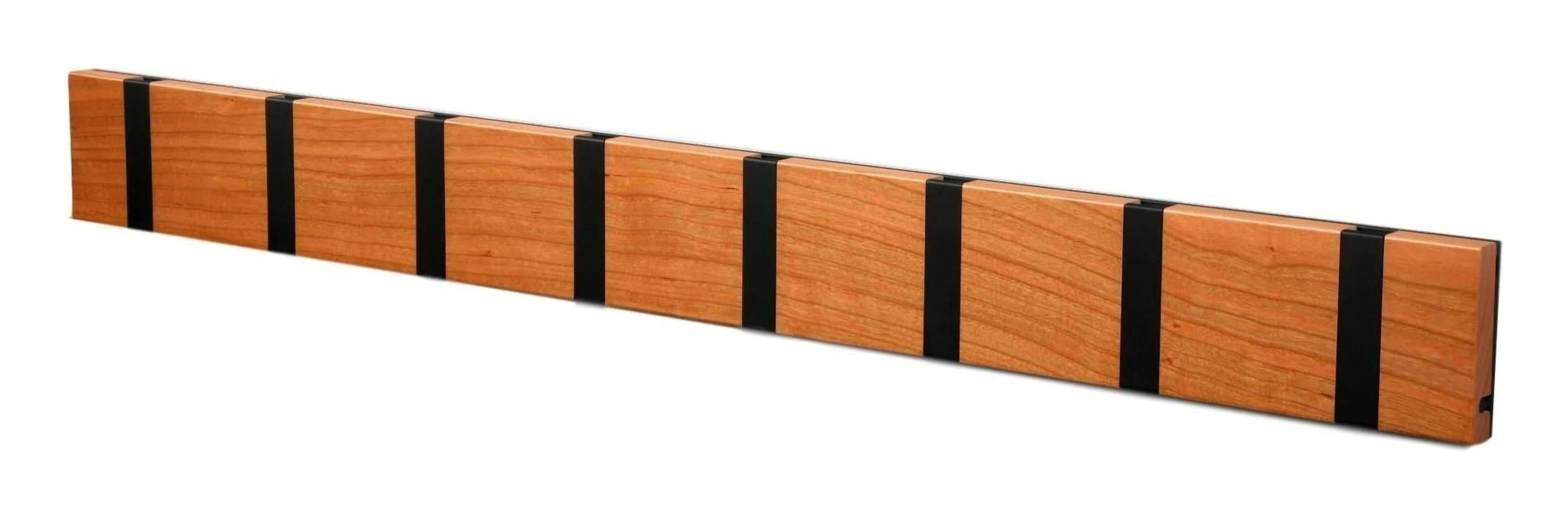 [product_category]-Loca Knax Horizontal Coat Rack 8 Hooks, Cherry/Black-LOCA-5711394180357-10841-LOC-1