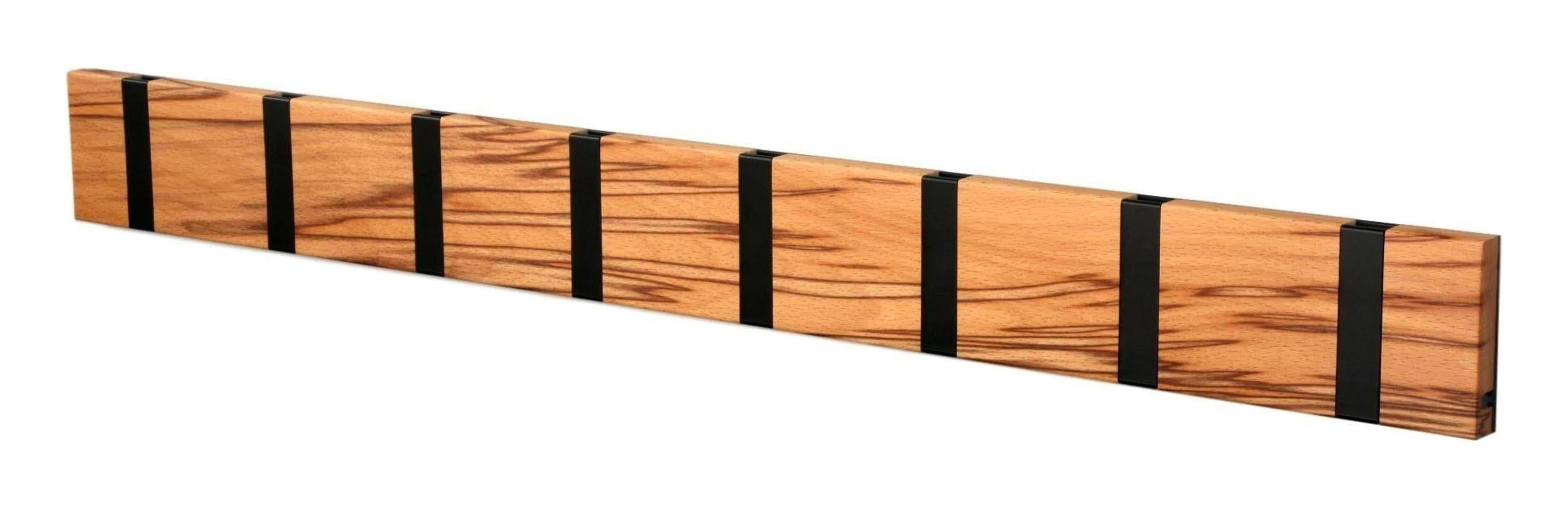 [product_category]-Loca Knax Horizontal Coat Rack 8 Hooks, Core Beech/Black-LOCA-5711394180692-108151-LOC-1