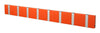 Loca Knax Horizontal Coat Rack 8 Hooks, Hot Orange/Grey