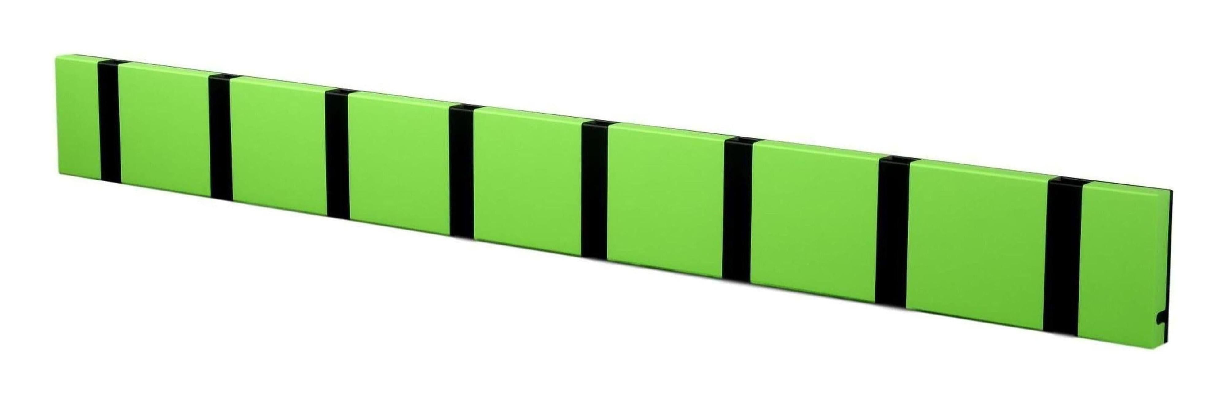 [product_category]-Loca Knax Horizontal Coat Rack 8 Hooks, Lime/Black-LOCA-5711394180272-108251-LOC-1
