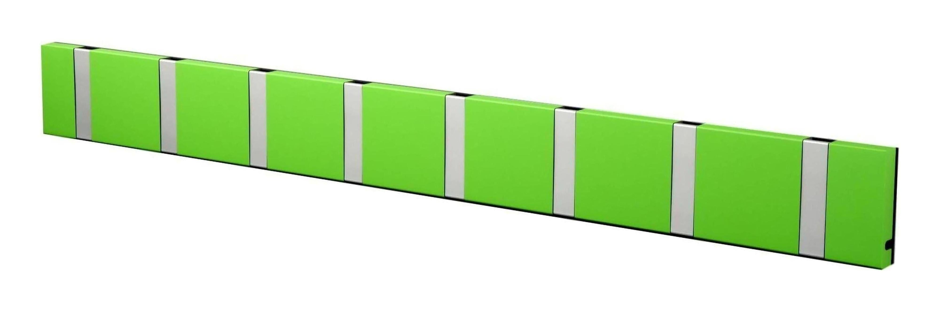 [product_category]-Loca Knax Horizontal Coat Rack 8 Hooks, Lime/Grey-LOCA-5711394180289-108252-LOC-1