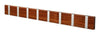 Loca Knax Horizontal Coat Rack 8 Hooks, Mahogany Oiled/Grey