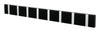 Loca Knax Horizontal Coat Rack 8 Hooks, Oak Black Stains/Grey