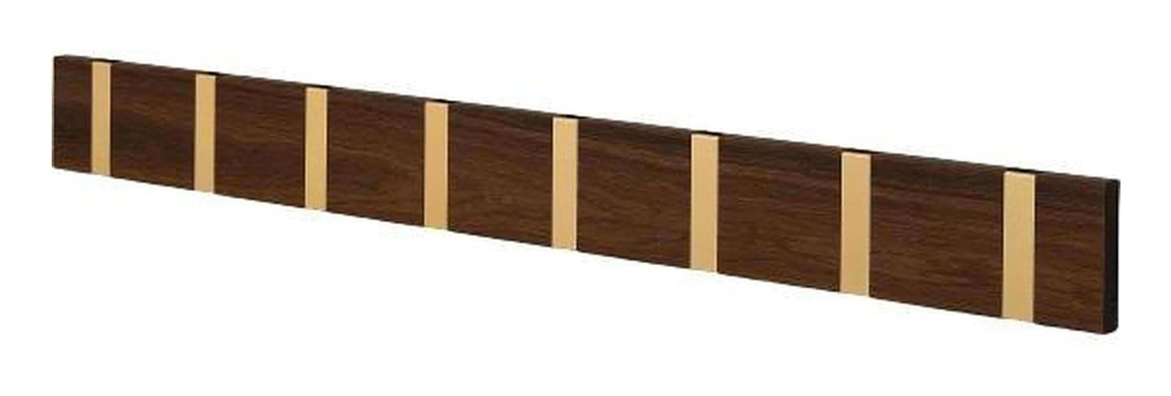 [product_category]-Loca Knax Horizontal Coat Rack 8 Hooks, Oak Tabac Oiled/Brass-LOCA-5711394954774-108143-LOC-1