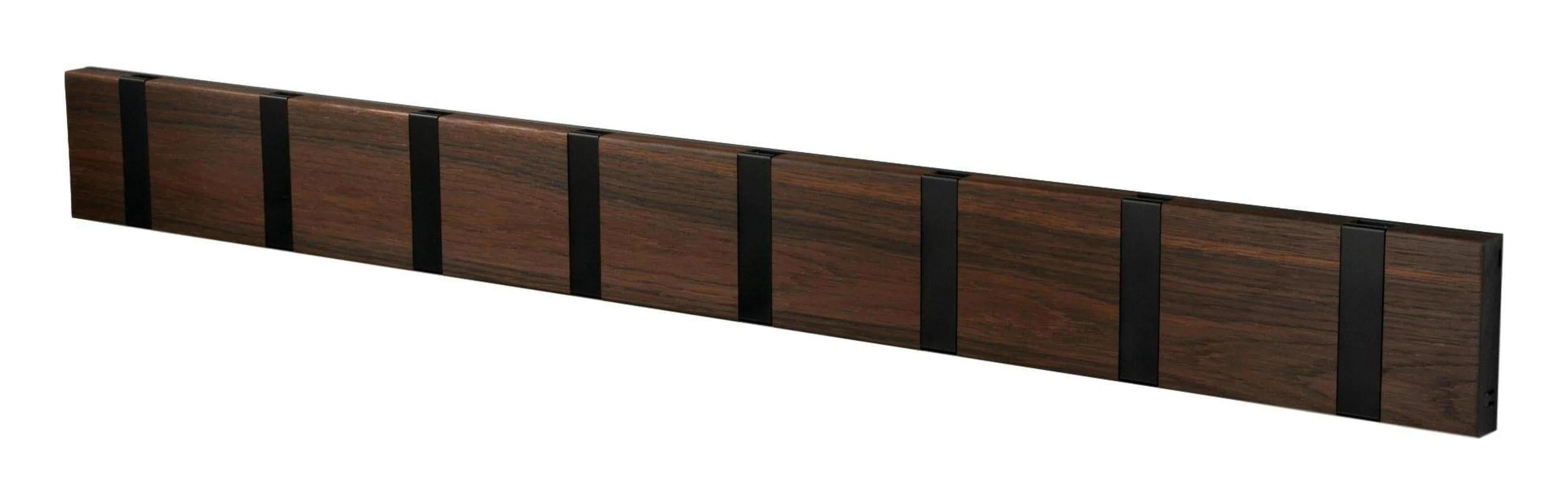 [product_category]-Loca Knax Horizontal Coat Rack 8 Hooks, Oak Tabac/Black-LOCA-5711394180173-108141-LOC-1