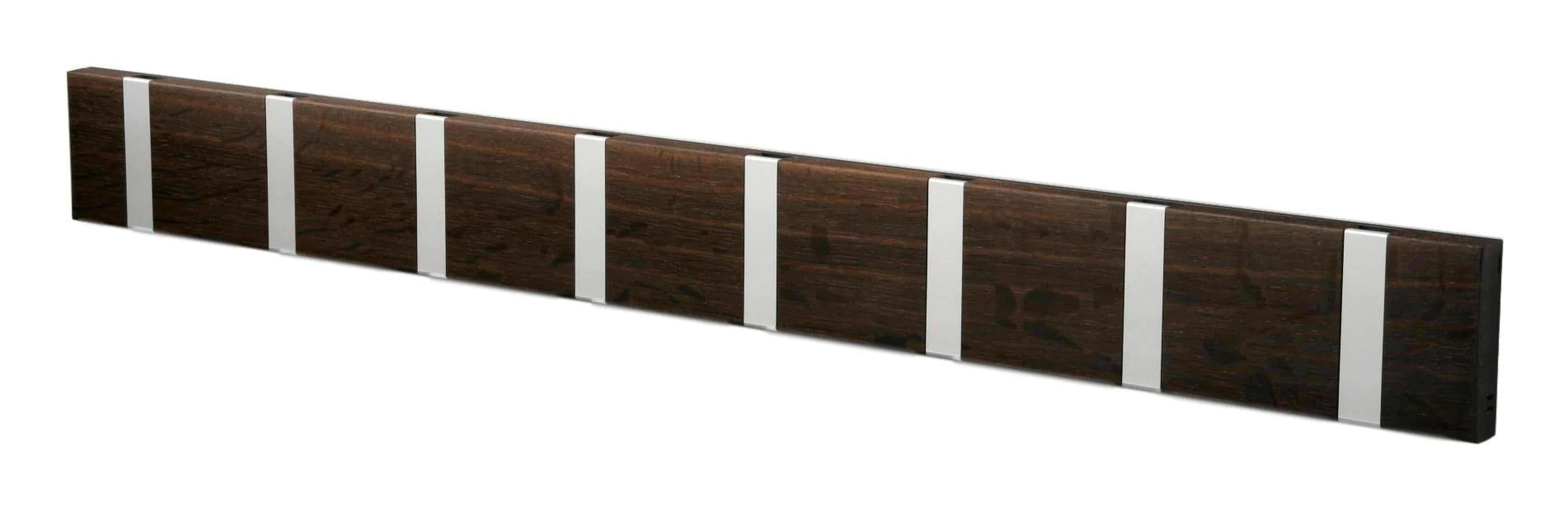 [product_category]-Loca Knax Horizontal Coat Rack 8 Hooks, Oak Tabac/Grey-LOCA-5711394180180-108142-LOC-1