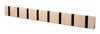 Loca Knax Horizontal Coat Rack 8 Hooks, Oak Untreated/Black