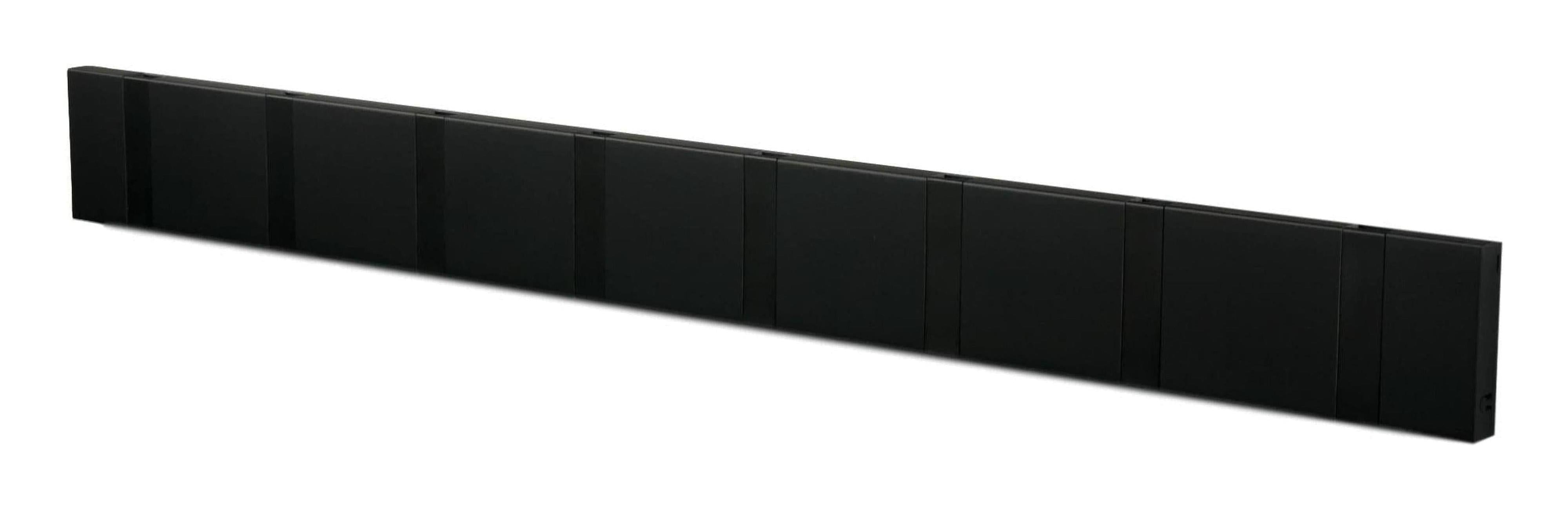 [product_category]-Loca Knax Horizontal Coat Rack 8 Hooks, Soft Black/Black-LOCA-5711394180715-108311-LOC-1
