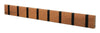 Loca Knax Horizontal Coat Rack 8 Hooks, Teak Untreated/Black