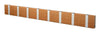 Loca Knax Horizontal Coat Rack 8 Hooks, Teak Untreated/Grey