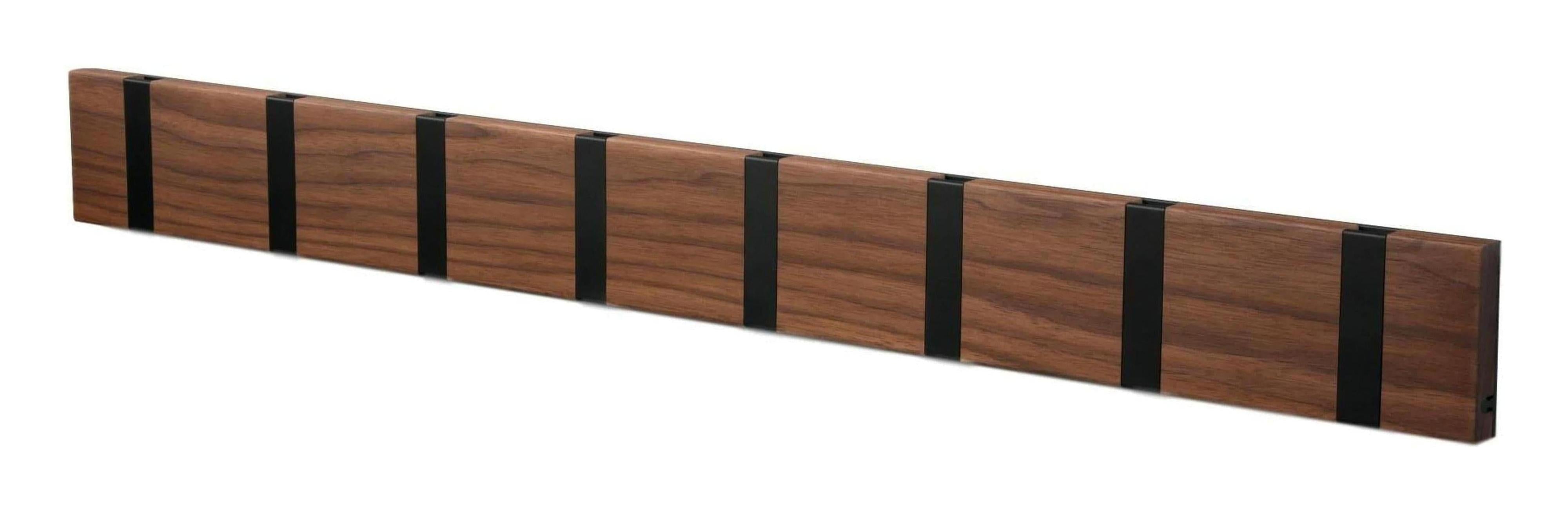 [product_category]-Loca Knax Horizontal Coat Rack 8 Hooks, Walnut/Black-LOCA-5711394180098-108111-LOC-1