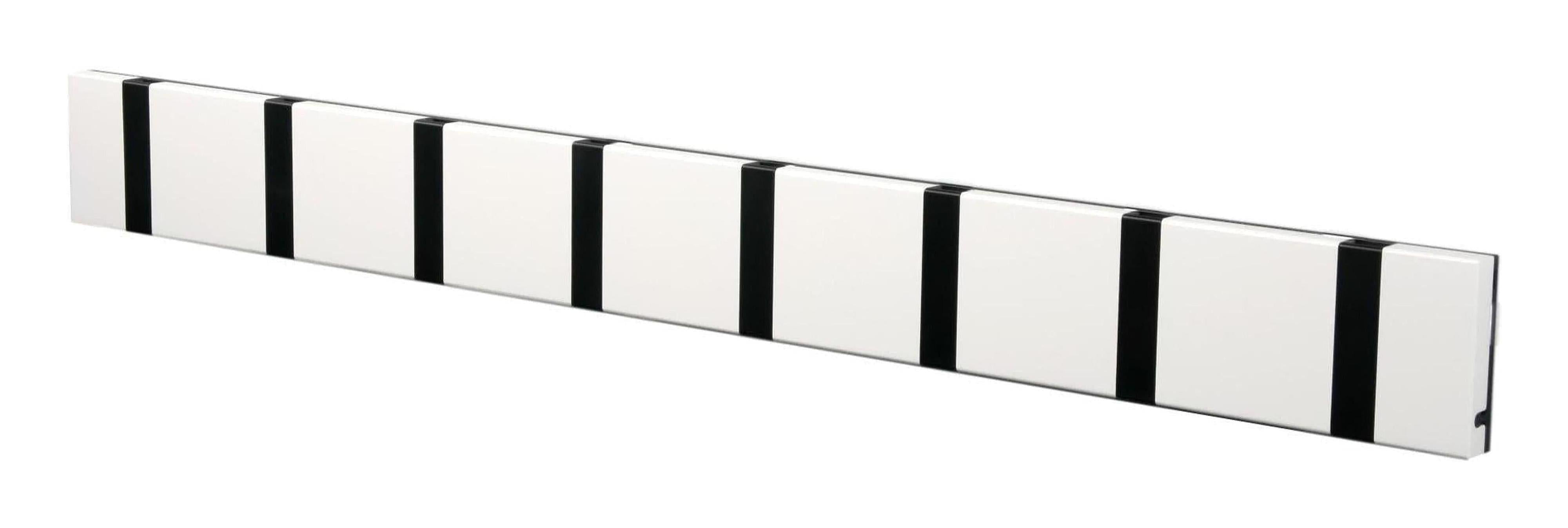 [product_category]-Loca Knax Horizontal Coat Rack 8 Hooks, White/Black-LOCA-5711394180418-10861-LOC-1