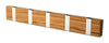 Loca Knax Lite Horizontal Coat Rack 5 Hooks, Teak Untreated/Grey