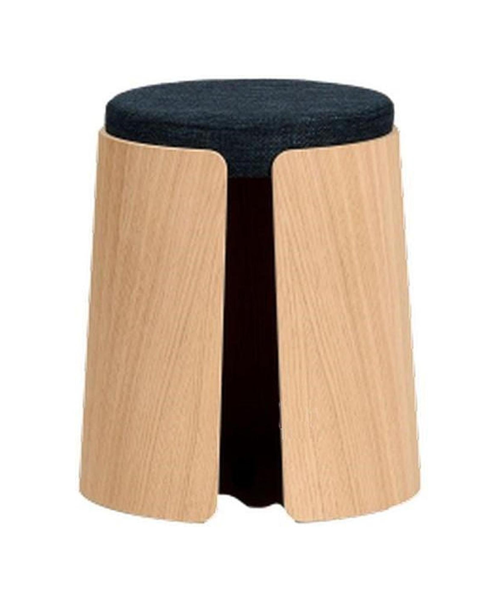 [product_category]-Loca Knax Stool Oak Soaped/Dark Blue Fabric Cushion, Small-LOCA-5711394954439-140299-LOC-1