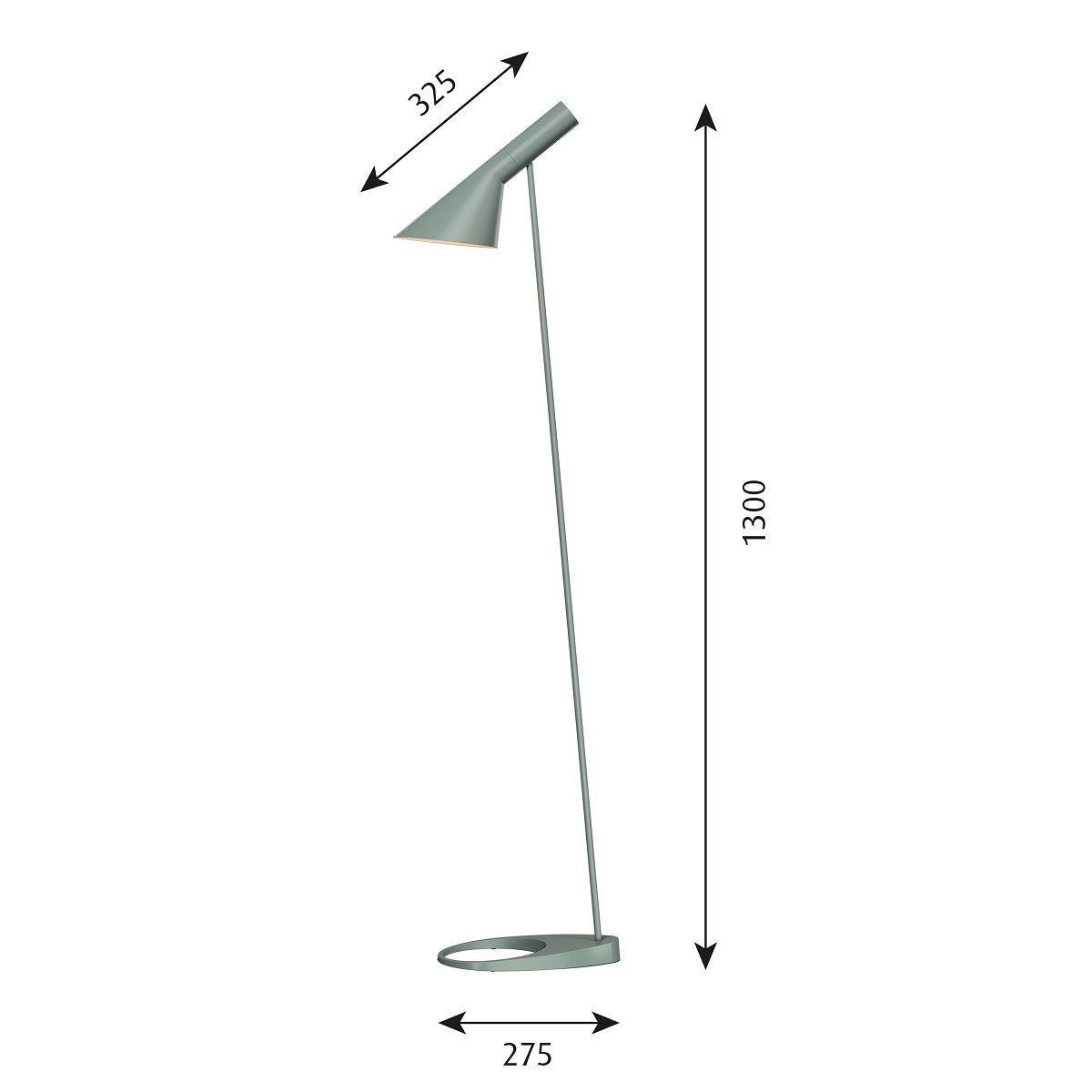 [product_category]-Louis Poulsen Aj Floor Lamp V3, Pale Petroleum-Louis Poulsen-5714693750887-5744169794-LOU-3