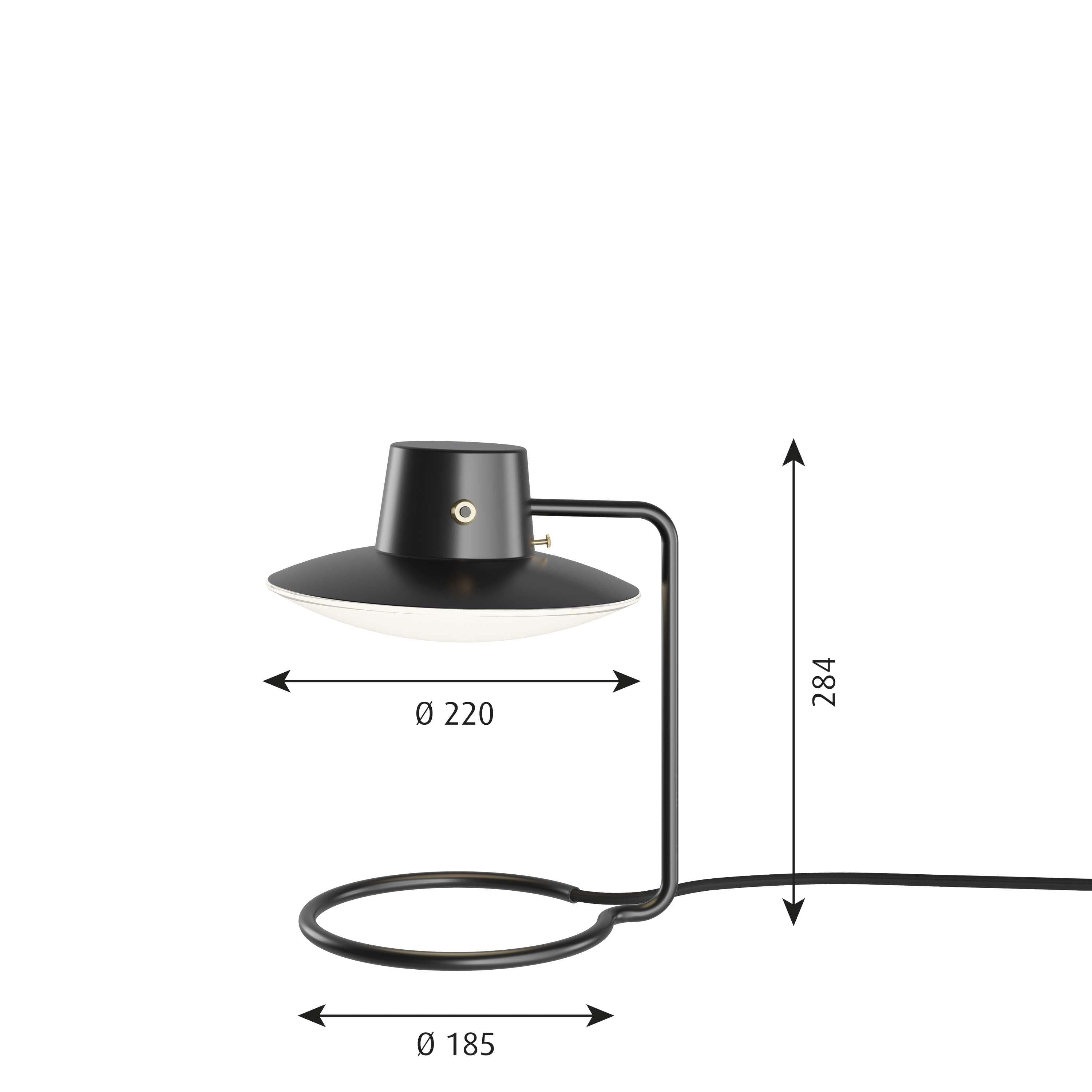 [product_category]-Louis Poulsen Aj Oxford Table Lamp Metal Black/Opal Glass ø 28 Cm-Louis Poulsen-5714693105380-5744168627-LOU-3