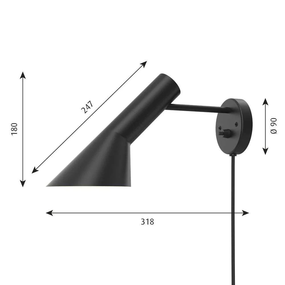 [product_category]-Louis Poulsen Aj Wall Lamp V3, Black-Louis Poulsen-5714693733385-5743150458-LOU-2