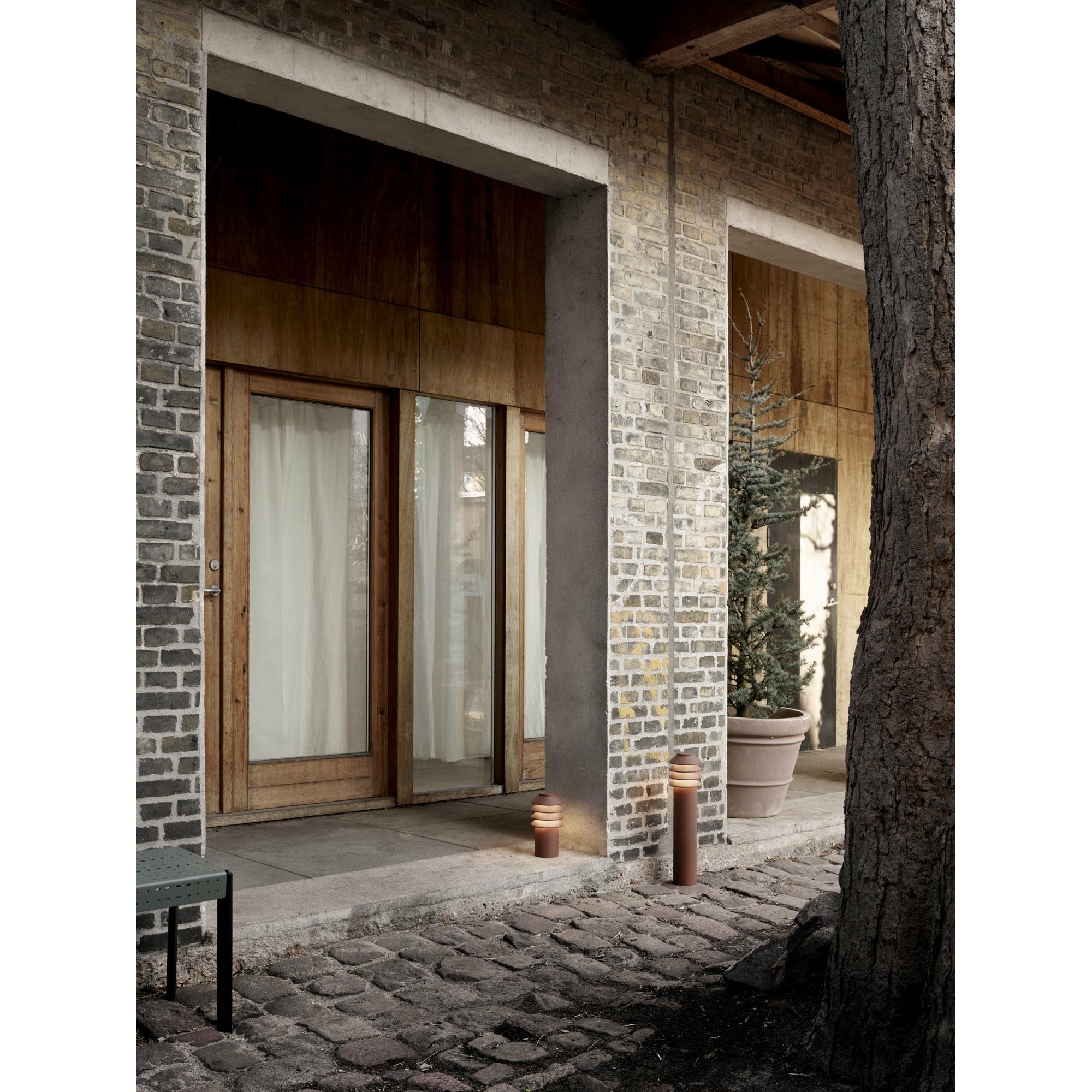 [product_category]-Louis Poulsen Bysted Garden Bollard Light Small Cortenfarben Led 3000 K With Base Plate O/Adapter-Louis Poulsen-5714693843688-5747404508-LOU-5