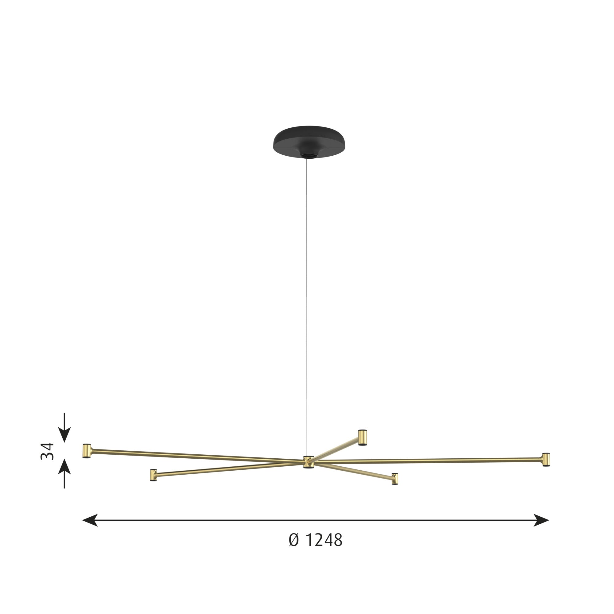 [product_category]-Louis Poulsen Dependant Suspension System 6 Circular, Brass Metallized/Black-Louis Poulsen-5714693005017-5741108826-LOU-3