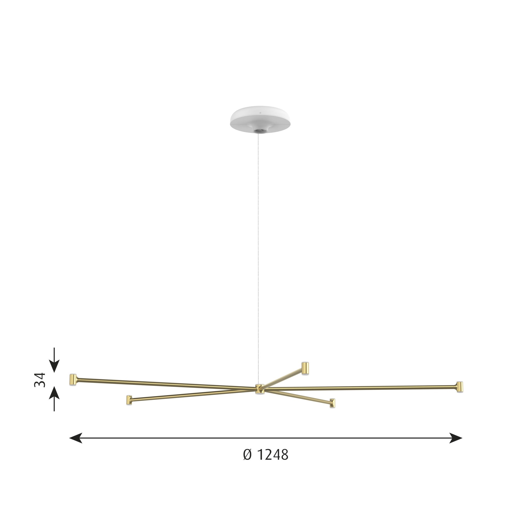 [product_category]-Louis Poulsen Dependant Suspension System 6 Circular, Brass Metallized/White-Louis Poulsen-5714693984442-5741106336-LOU-3
