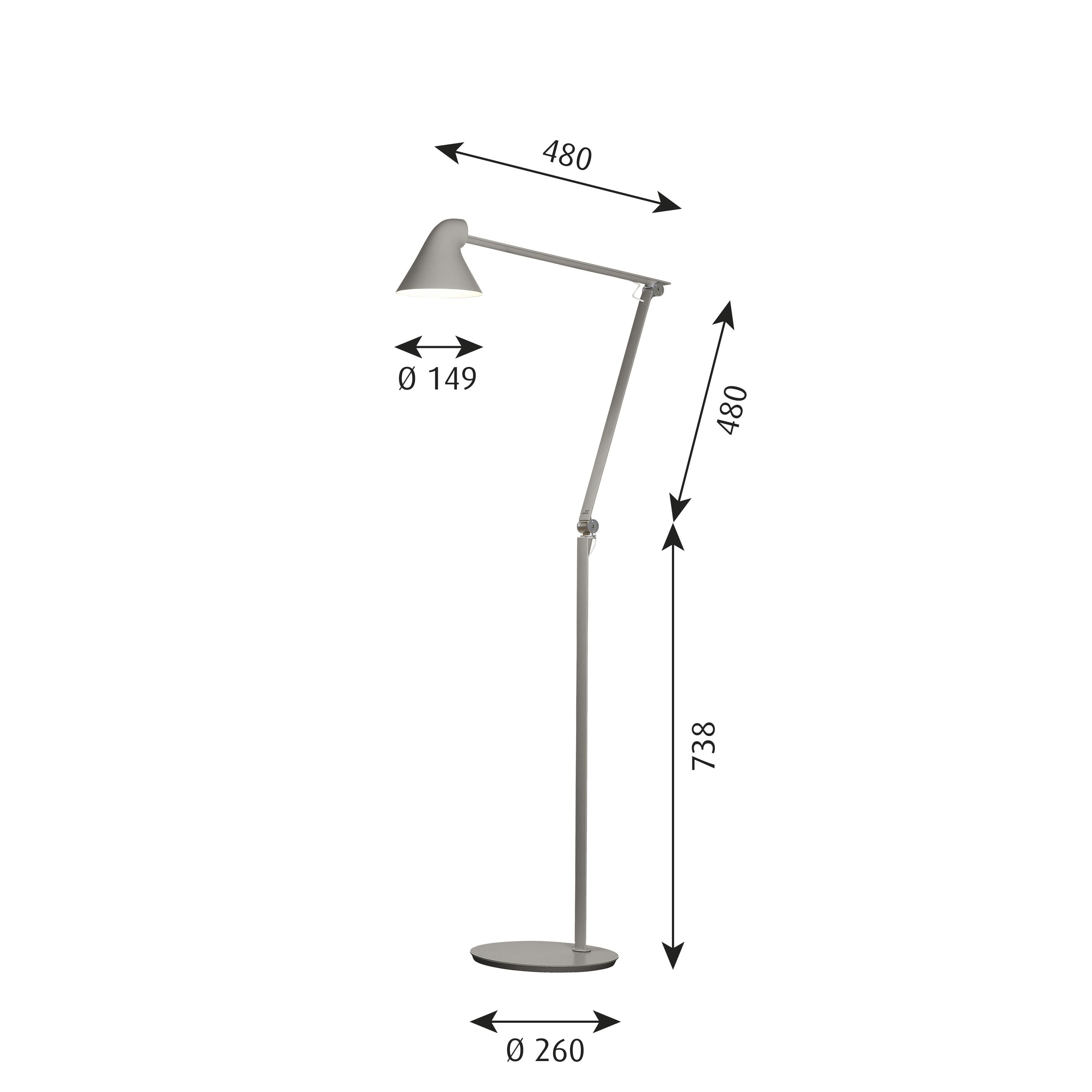 [product_category]-Louis Poulsen Njp Floor Lamp, Grey-Louis Poulsen-5703411746554-5744162380-LOU-2