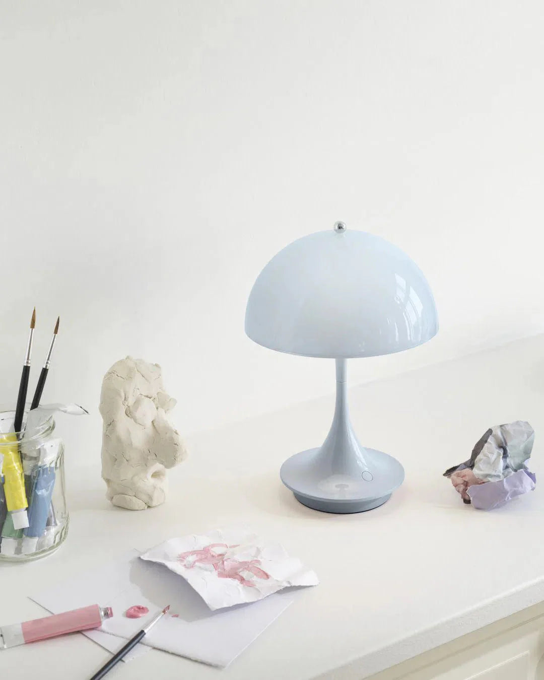 Louis Poulsen Panthella 160 Portable Table Lamp, Pale Rose