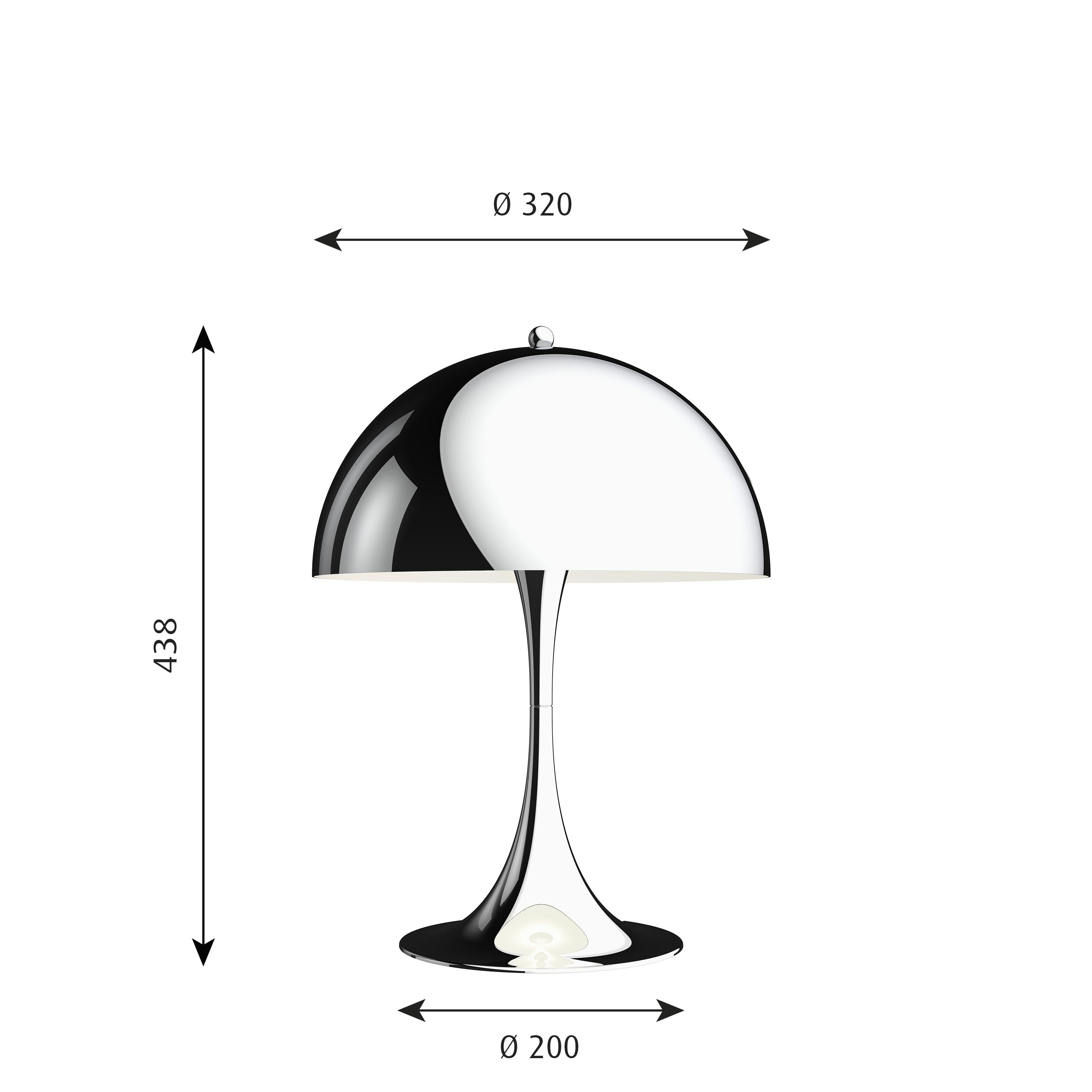 [product_category]-Louis Poulsen Panthella 320 Table Lamp E14, Chrome-Louis Poulsen-5714693513314-5744167152-LOU-2