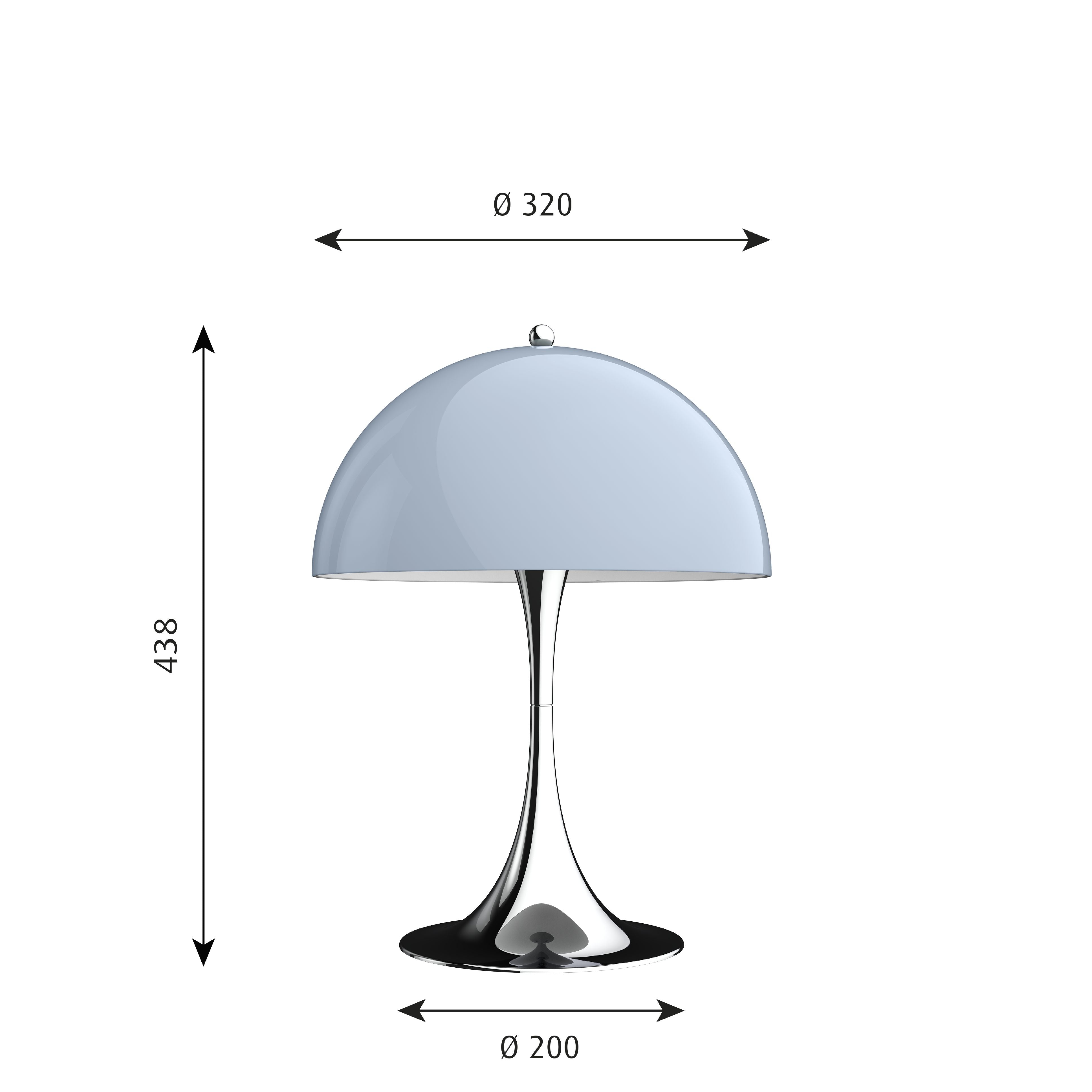 [product_category]-Louis Poulsen Panthella 320 Table Lamp E14, Grey Opal Acryl-Louis Poulsen-5714693981328-5744168012-LOU-2
