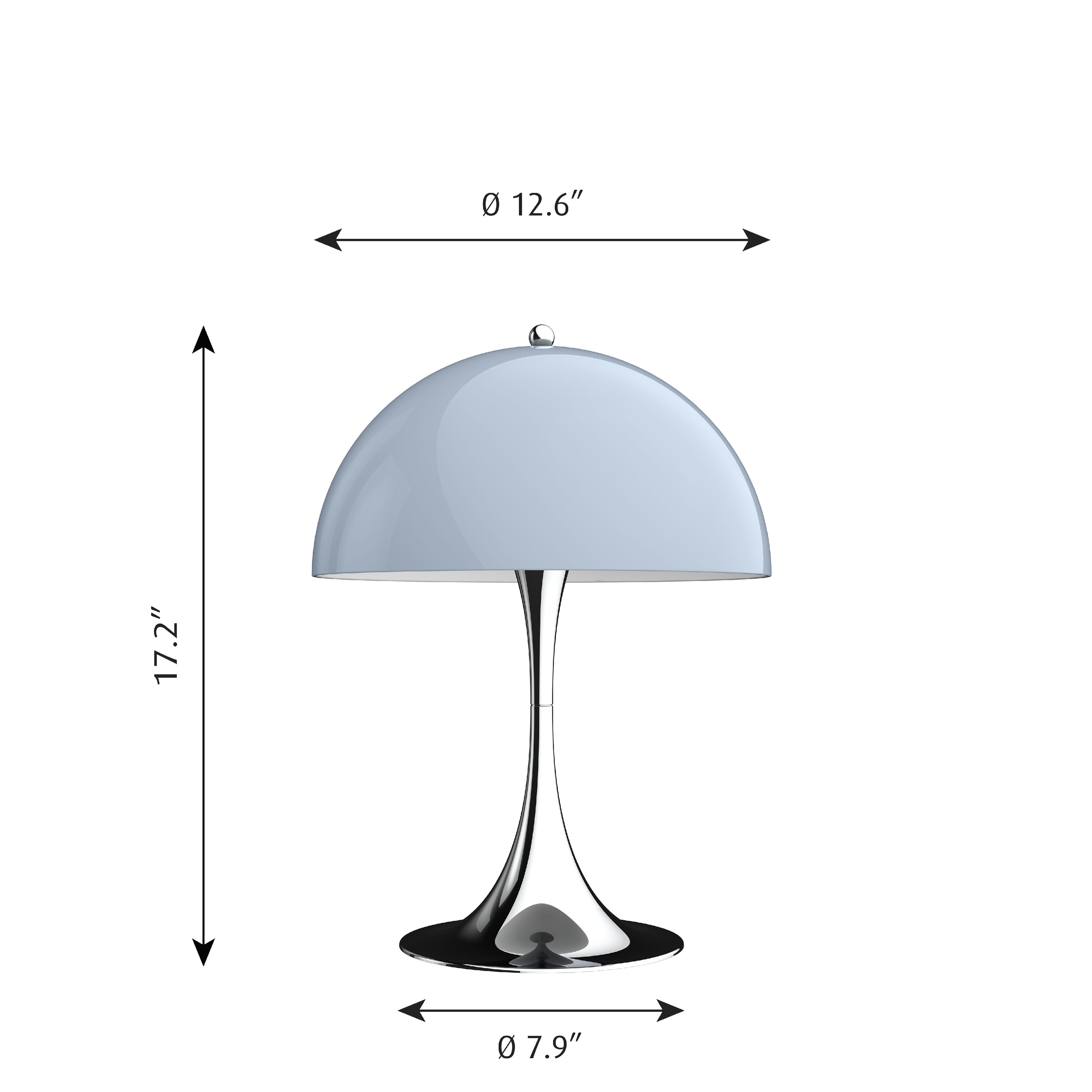 [product_category]-Louis Poulsen Panthella 320 Table Lamp E14, Grey Opal Acryl-Louis Poulsen-5714693981328-5744168012-LOU-3