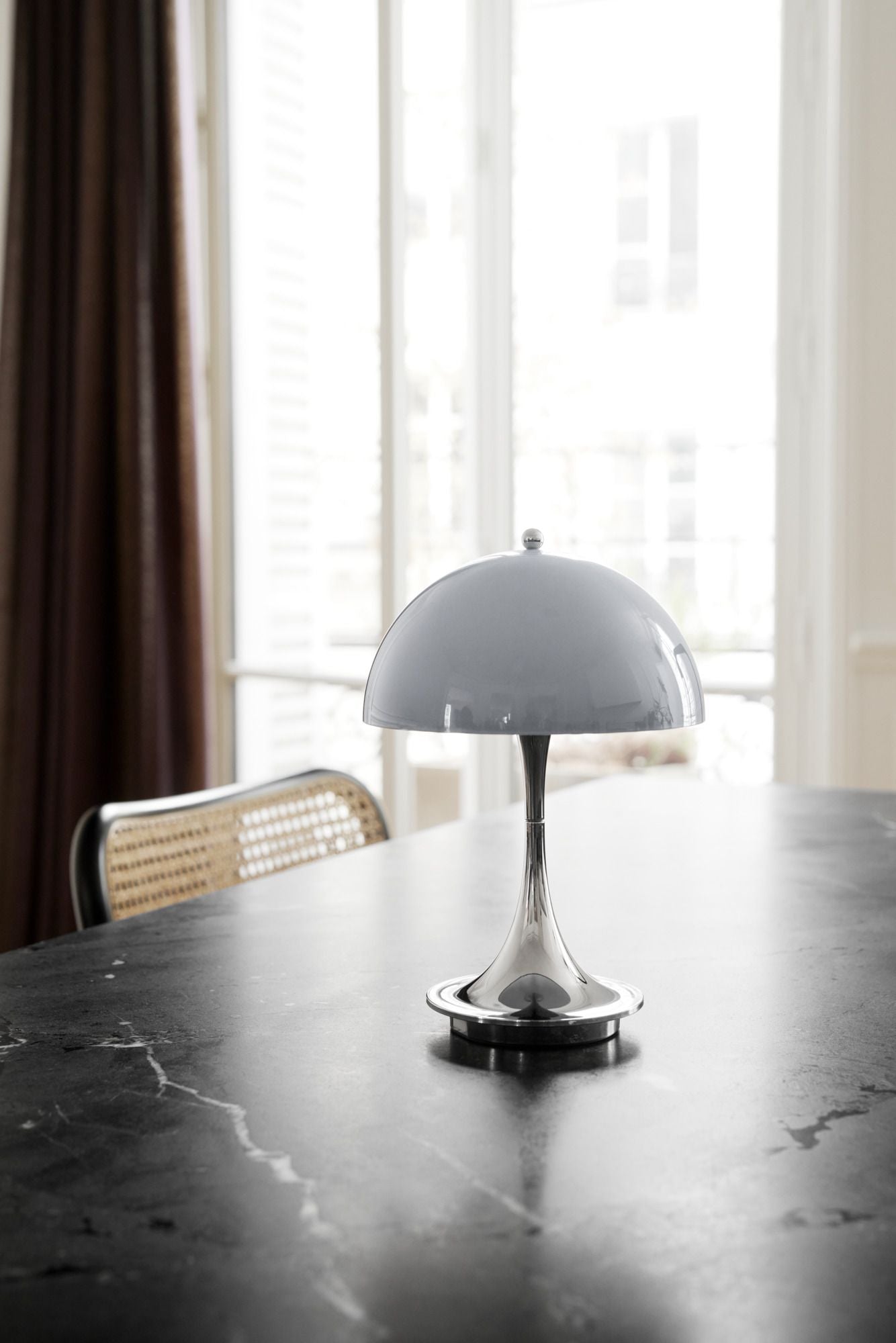[product_category]-Louis Poulsen Panthella 320 Table Lamp E14, Grey Opal Acryl-Louis Poulsen-5714693981328-5744168012-LOU-4