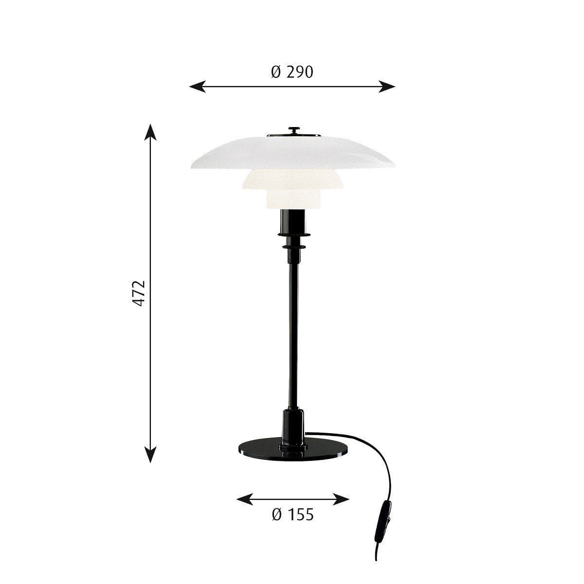 [product_category]-Louis Poulsen Ph 3/2 Table Lamp, Black Metallized-Louis Poulsen-5703411184110-5744610861-LOU-3