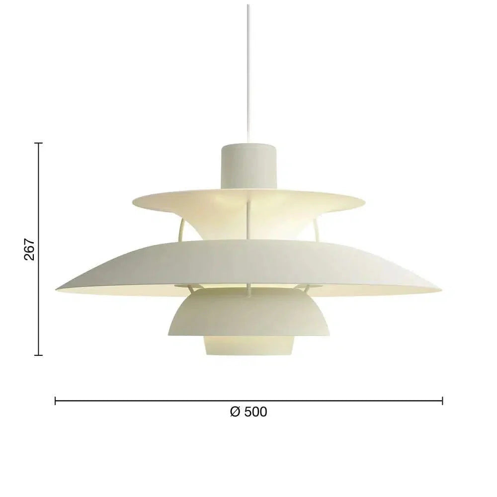 Louis Poulsen Ph 5 Pendant Monochrome, Pale Pewter
