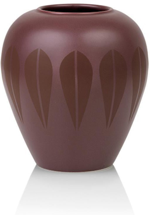 Lucie Kaas Arne Clausen Vase mørkerød, 17 cm