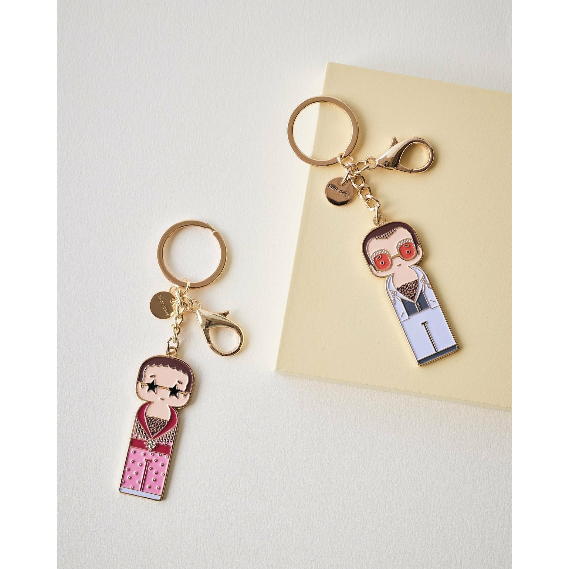 [product_category]-Lucie Kaas Sketch.Inc Kokeshi Keychain, Elton In White-Lucie Kaas-5711542160682-SI05EL1-LUC-2