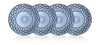 Lyngby Glas Sorrento glasplade Dia 21 cm 4 stk., Blå