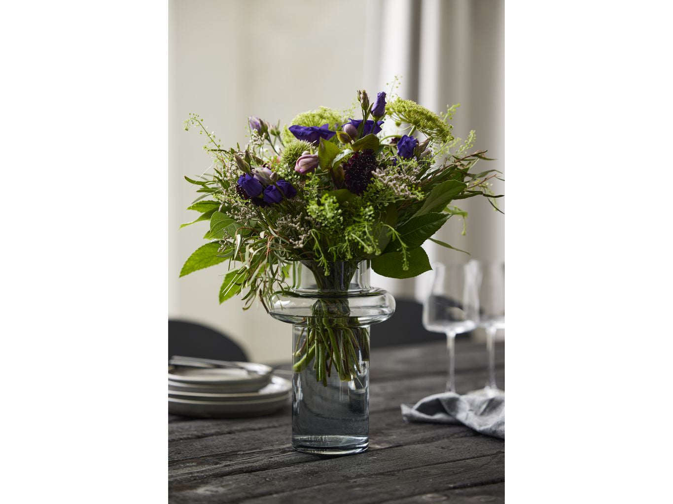[product_category]-Lyngby Glas Tube Vase H: 25 Cm, Smoke-Lyngby Glas-5722000235729-23572-LYN-5