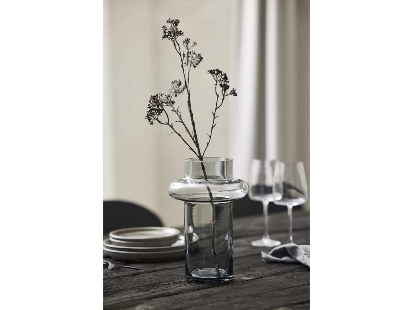 [product_category]-Lyngby Glas Tube Vase H: 25 Cm, Smoke-Lyngby Glas-5722000235729-23572-LYN-7
