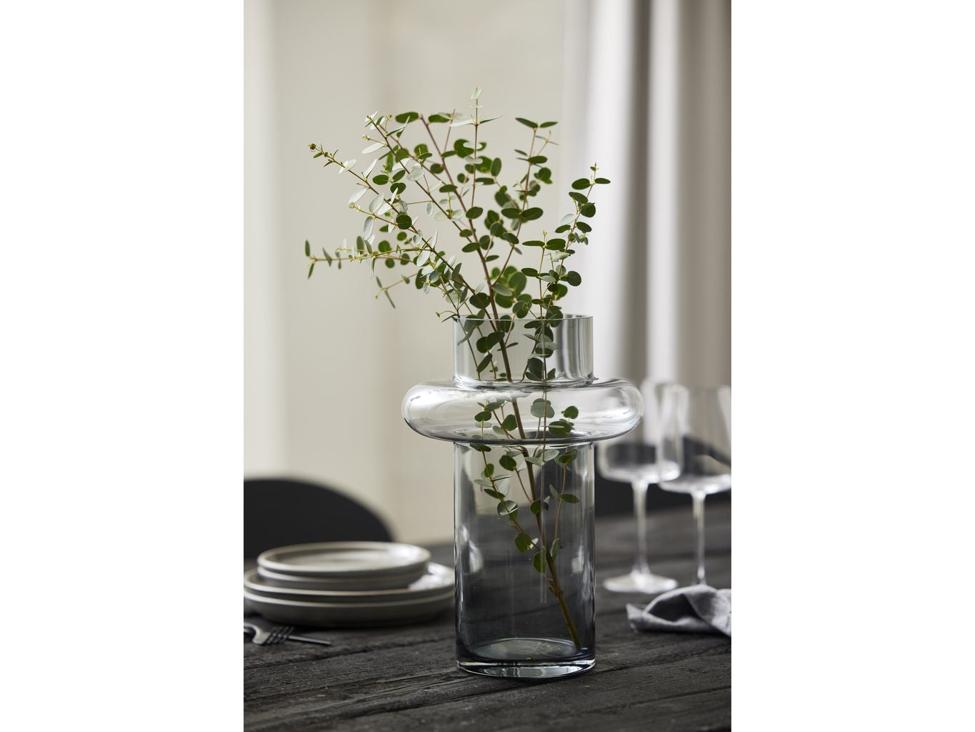 [product_category]-Lyngby Glas Tube Vase H: 30 Cm, Smoke-Lyngby Glas-5722000235774-23577-LYN-5