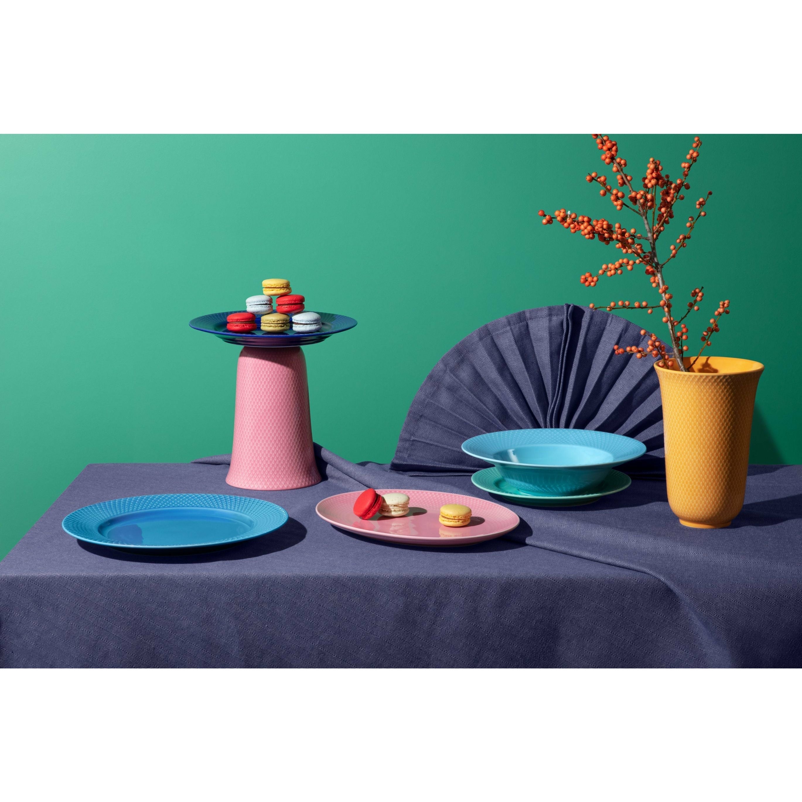 Lyngby Porcelæn Herringbone Napkins 45x45 Cm Blue, 4 Pcs.
