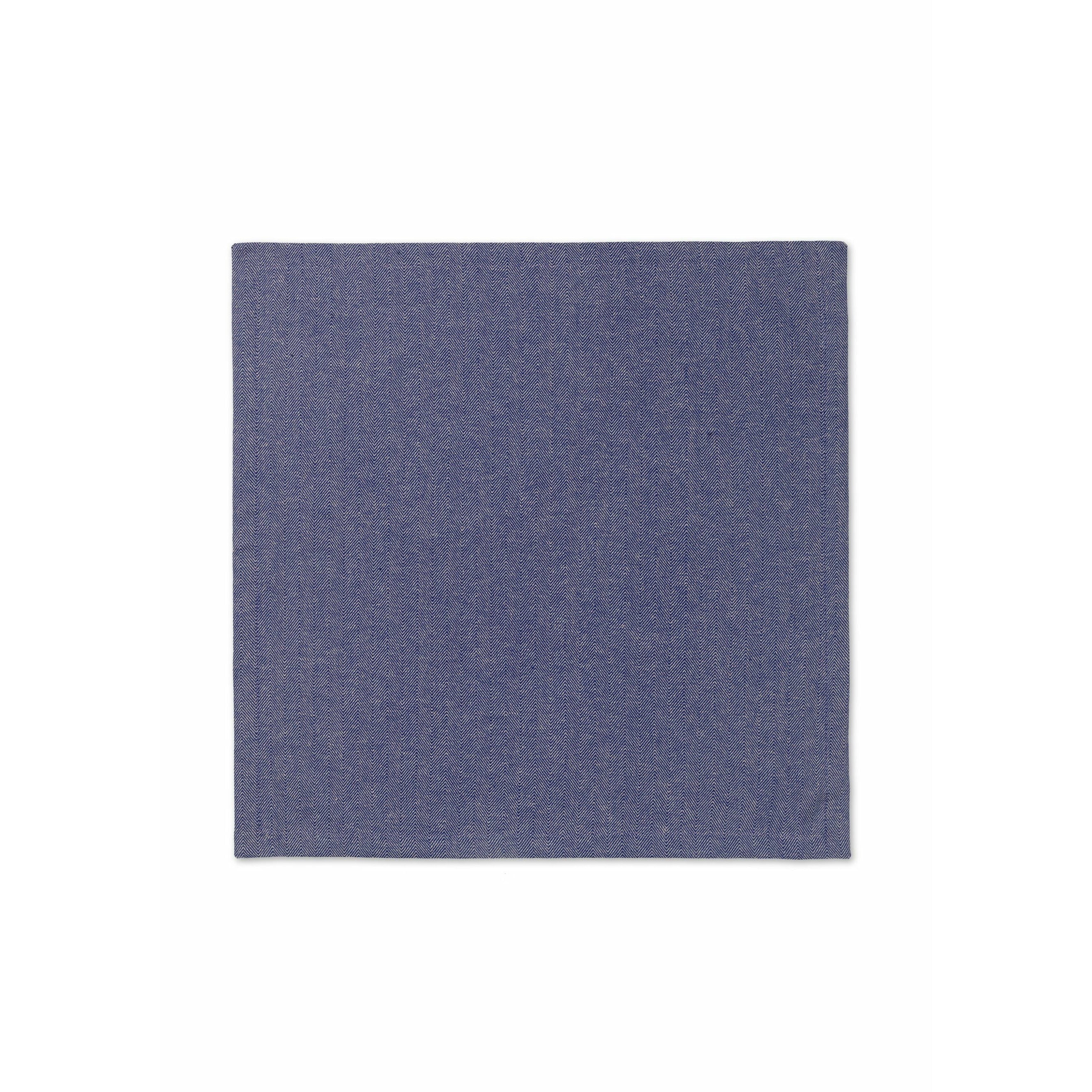 Lyngby Porcelæn Herringbone Napkins 45x45 Cm Blue, 4 Pcs.