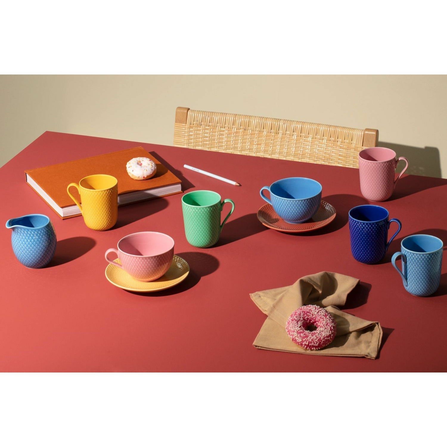 [product_category]-Lyngby Porcelæn Rhombe Color Mug With Handle, Green-Lyngby Porcelæn-5711507019727-201972-LYN-3